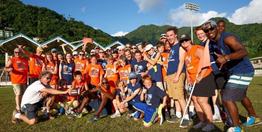 Kids Sea Camp, football, family vacations, Kids Sea Camp Turkey Bowl, St. Lucia